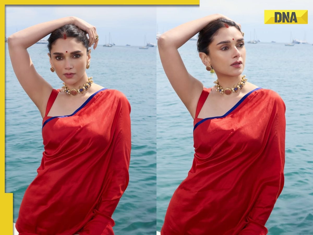 Aditi Rao Hydari gives newly-wedded vibes in red saree with 'sindoor' at Cannes 2025, see pics