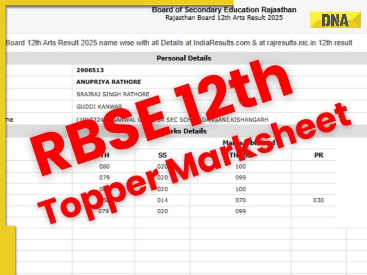 Meet Anupriya Rathore, RBSE class 12th Arts topper of 2025, her score is...