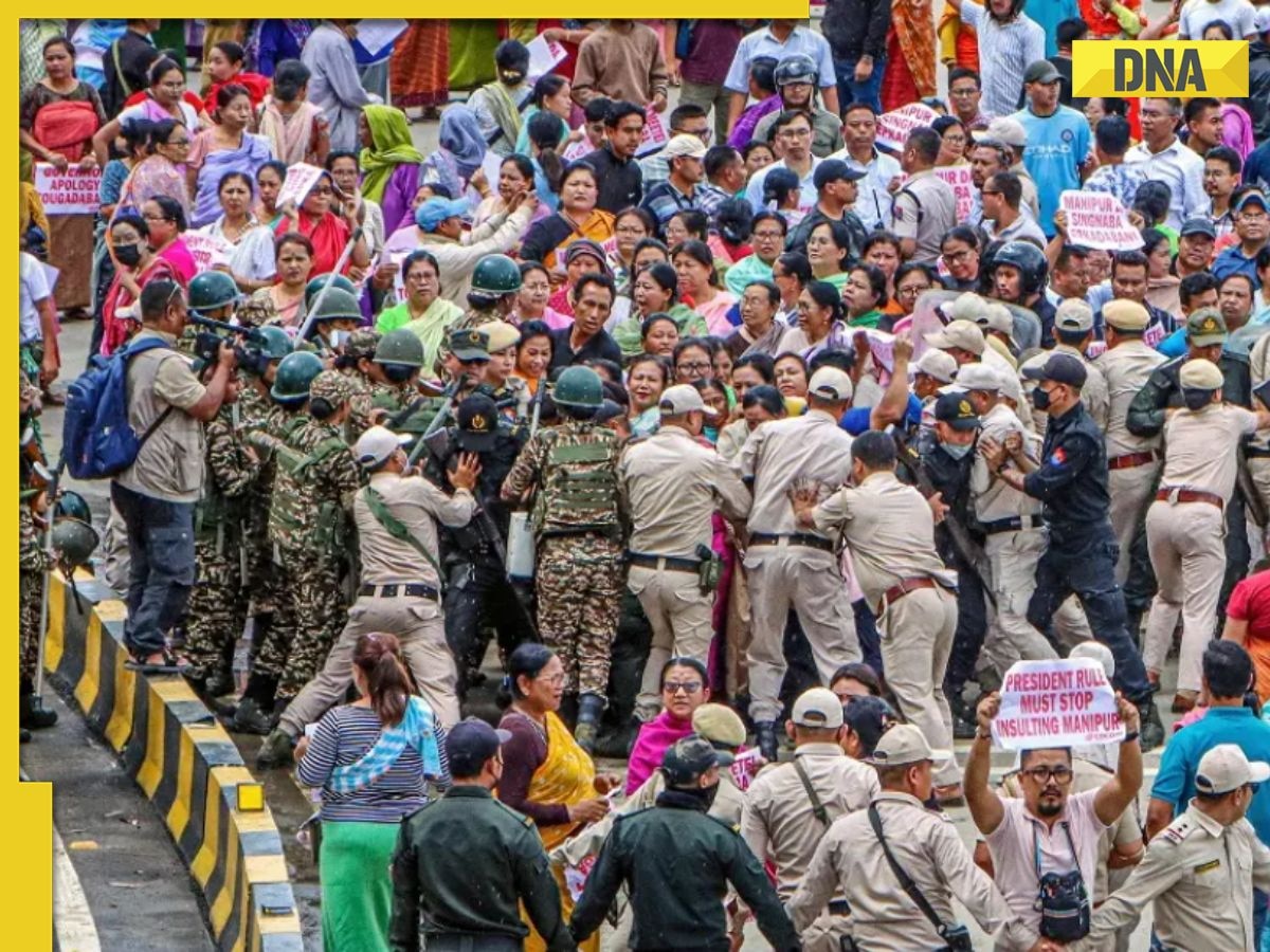 Manipur: Protesters clash with security forces over government bus issue at Raj Bhavan