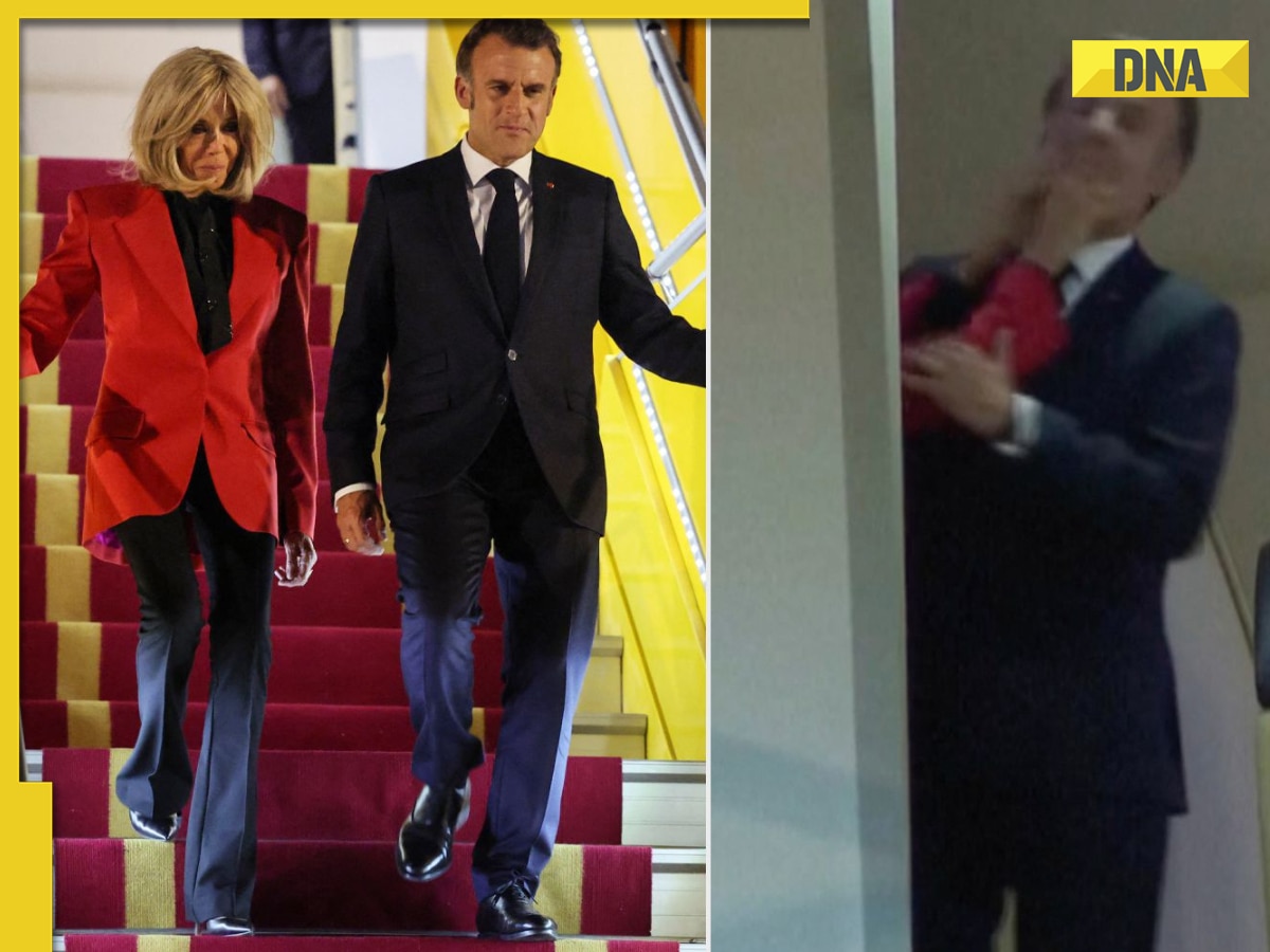 Viral Video: Did French President Emmanuel Macron get shoved in face by his wife Brigitte? Clip sparks online debate