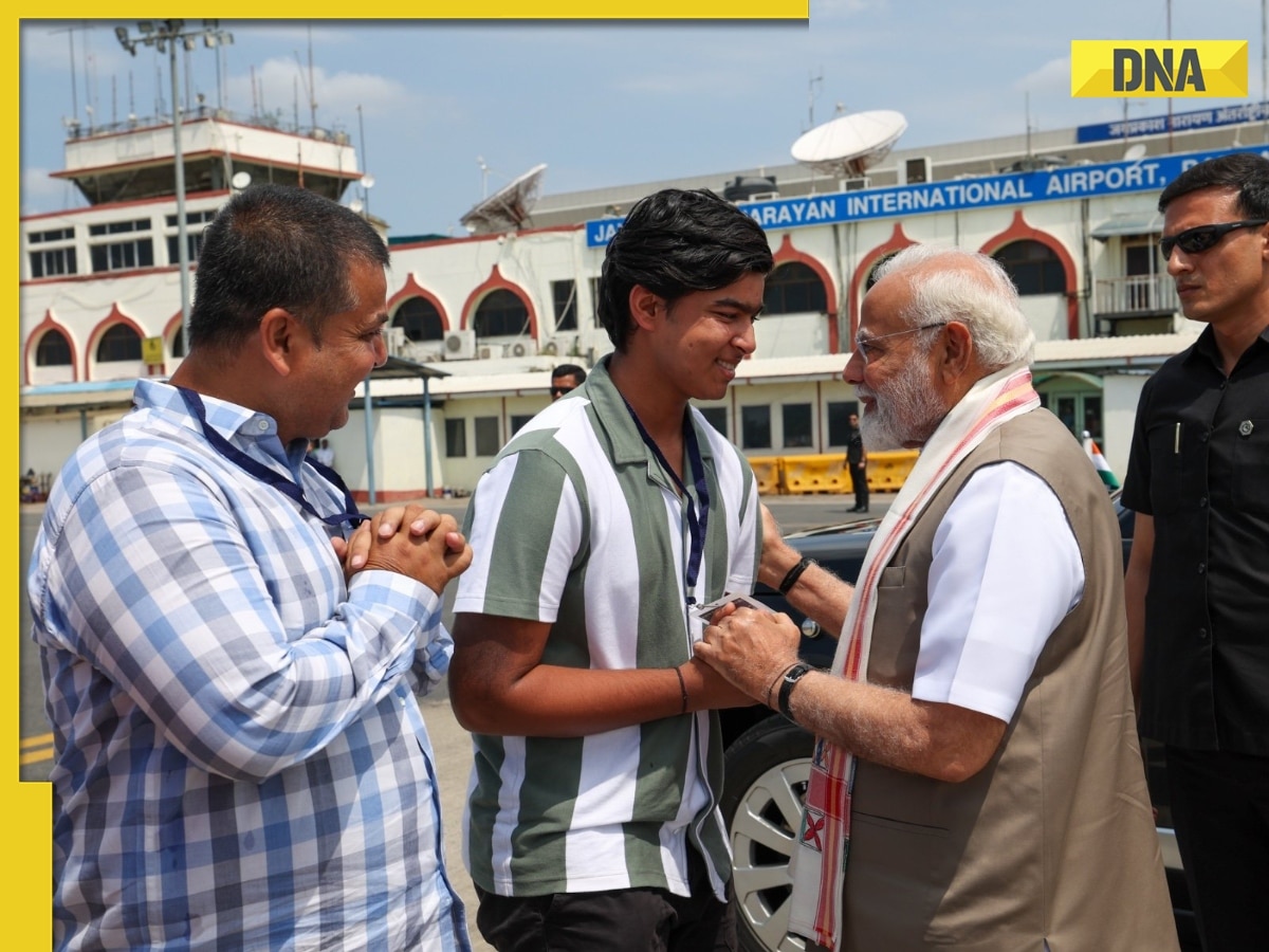 PM Modi meets 14-year-old IPL 2025 prodigy Vaibhav Suryavanshi at Patna airport | See pics