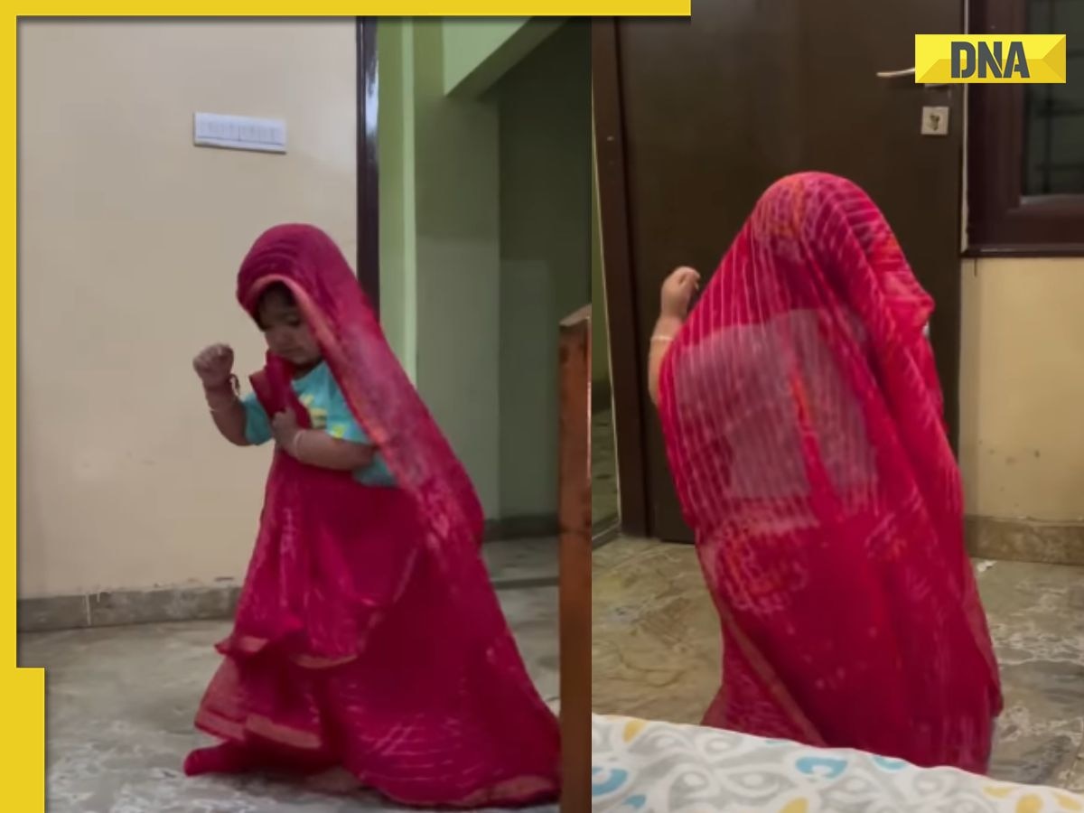 Viral video: Little girl's adorable dance to Rajasthani dhol beats wins hearts online, netizens say 'khamma Ghani'