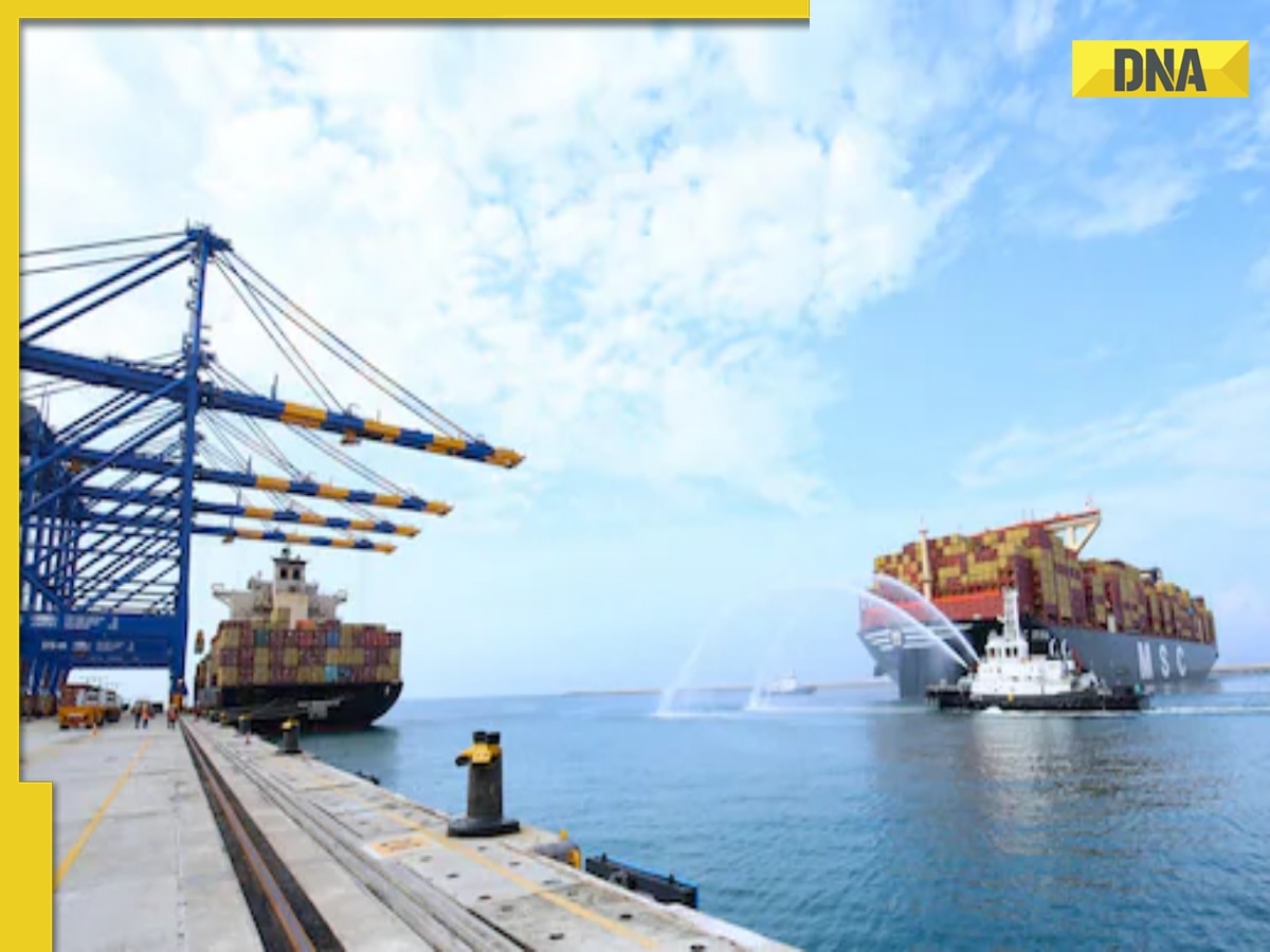 This is world's largest container ship, arrives at THIS seaport, managed by Indian billionaire whose net worth is Rs 5792310450, not located in US, Russia, China