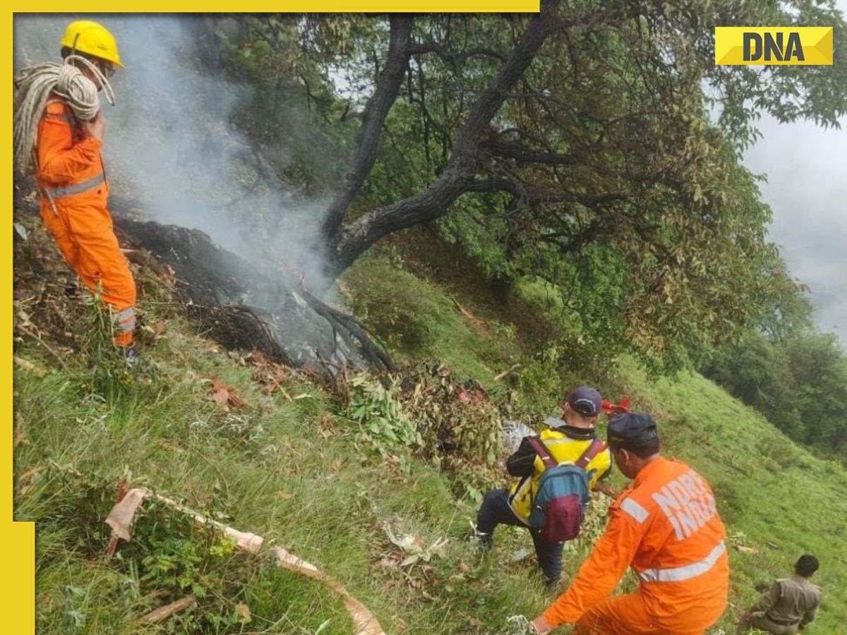 Kedarnath helicopter crash: 7 killed as Chopper crashes in Gaurikund forests, video shows thick smoke, NDRF, SDRF teams deployed at site ; WATCH