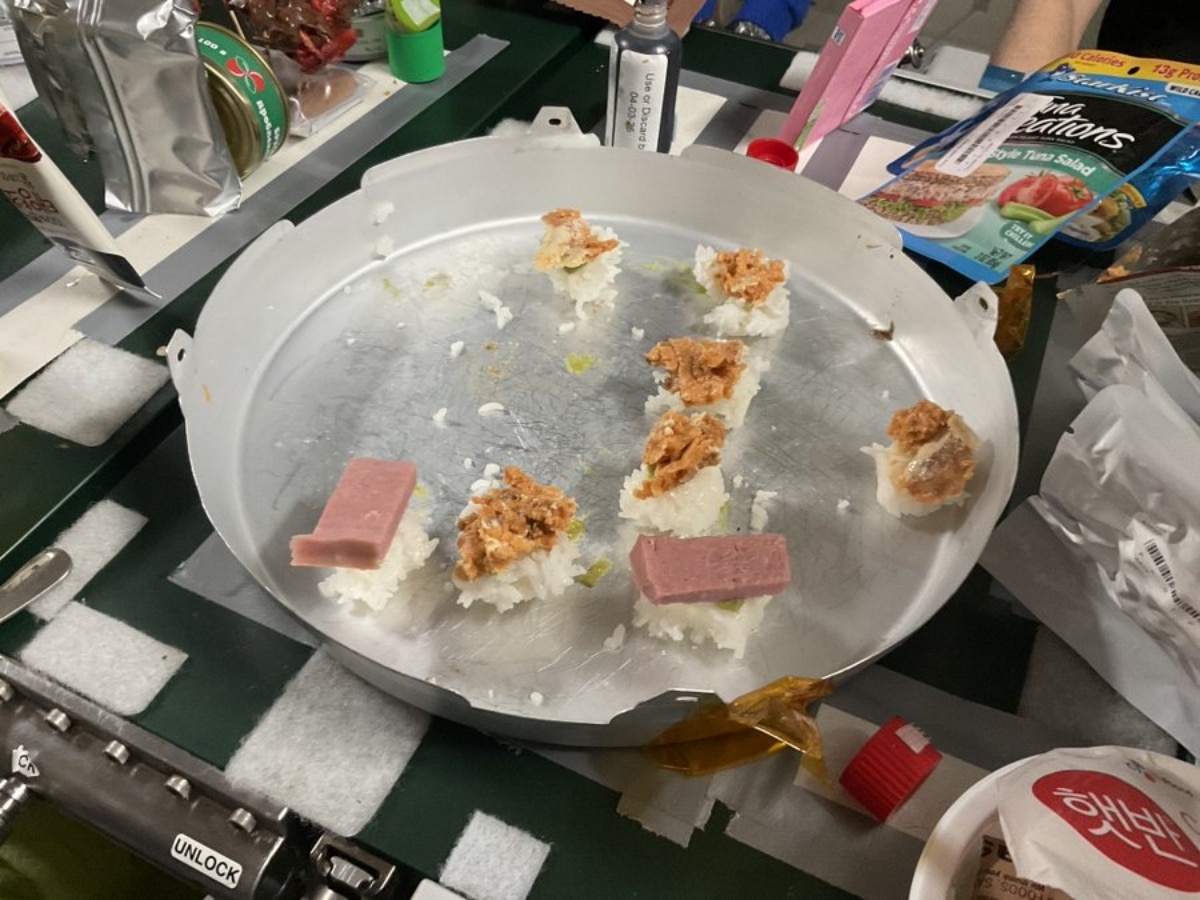 How to cook sushi in space? Food ingredients did not float at ISS due to zero gravity because...