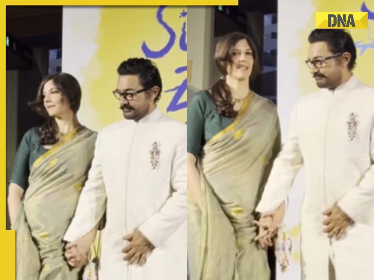 'Ek baar pyaar kiya toh...': Aamir Khan walks hand-in-hand with girlfriend Gauri Spratt at Sitaare Zameen Par screening, watch