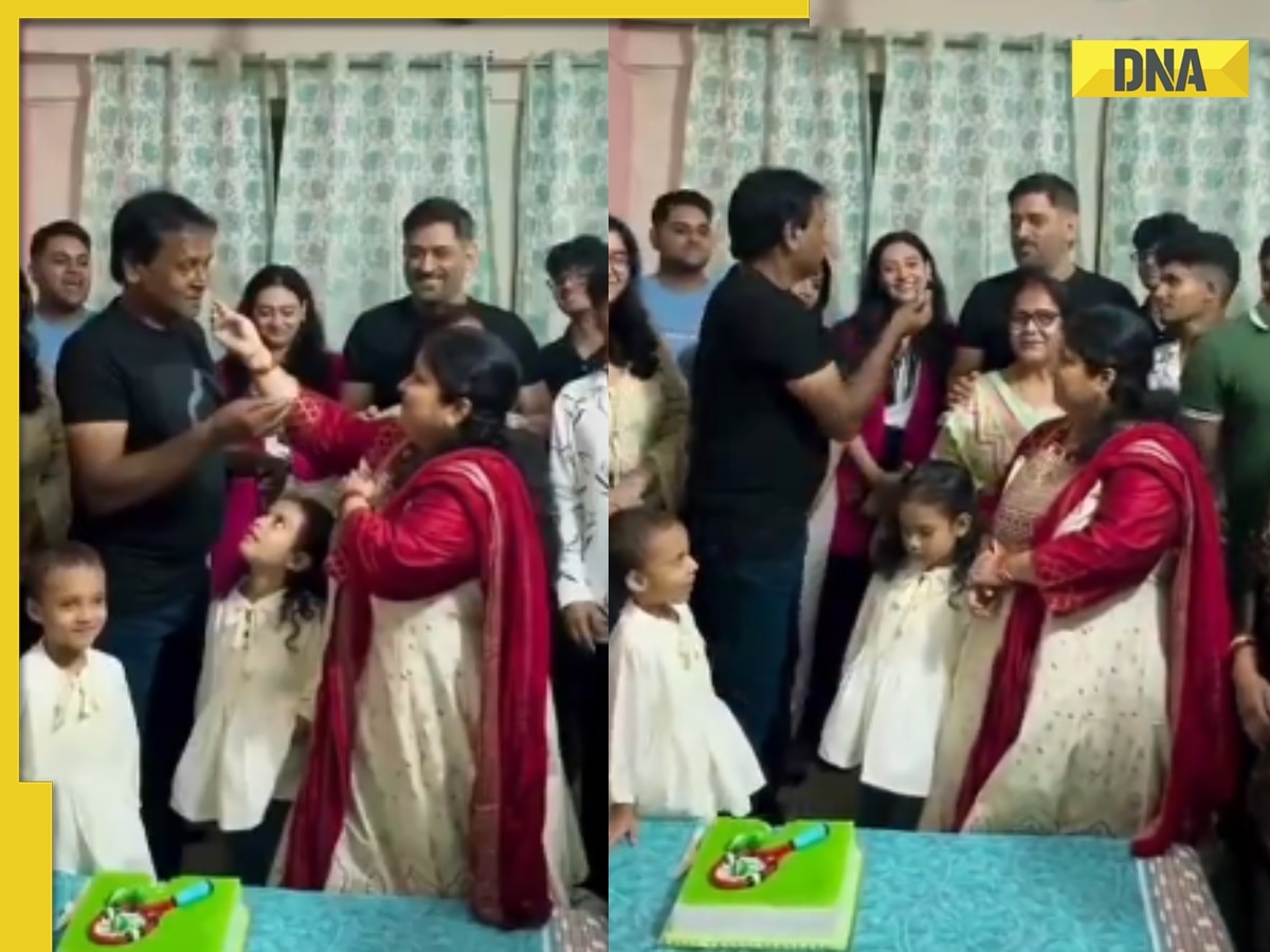MS Dhoni's simplicity at friends birthday party wins heart, netizens say 'simplicity level of Mahi is too high,' watch