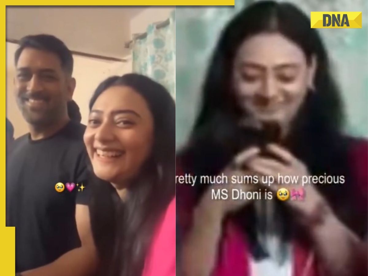 Watch: Fan girl's adorable reaction after meeting MS Dhoni at birthday party goes viral