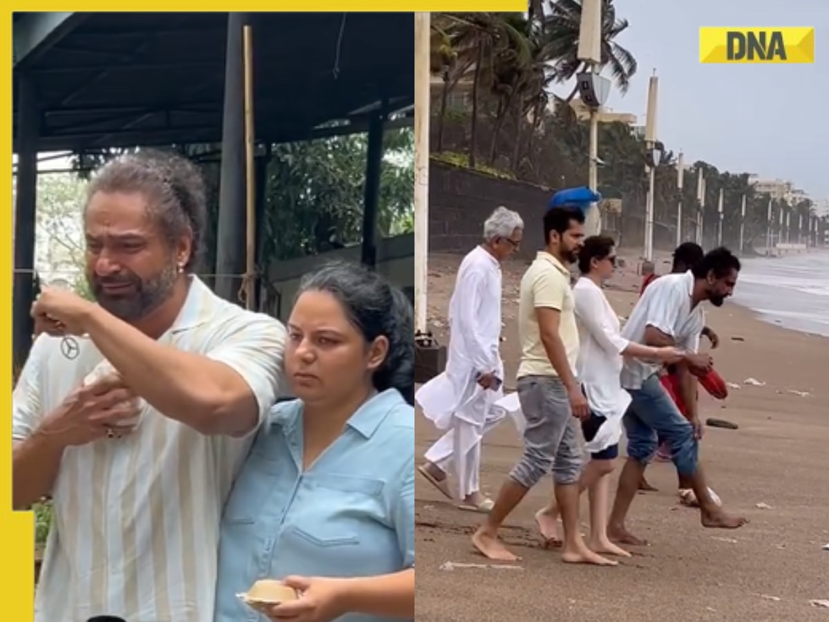 Viral video: Parag Tyagi weeps inconsolably at asthi visarjan of Shefali Jariwala, he bids final goodbye, submerges her ashes at....