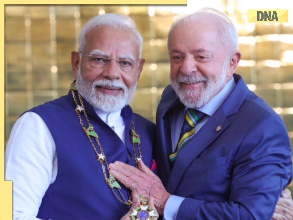 PM Modi conferred with Brazil's highest civilian honour by Brazilian President Luiz Inacio Lula da Silva for his contribution to...