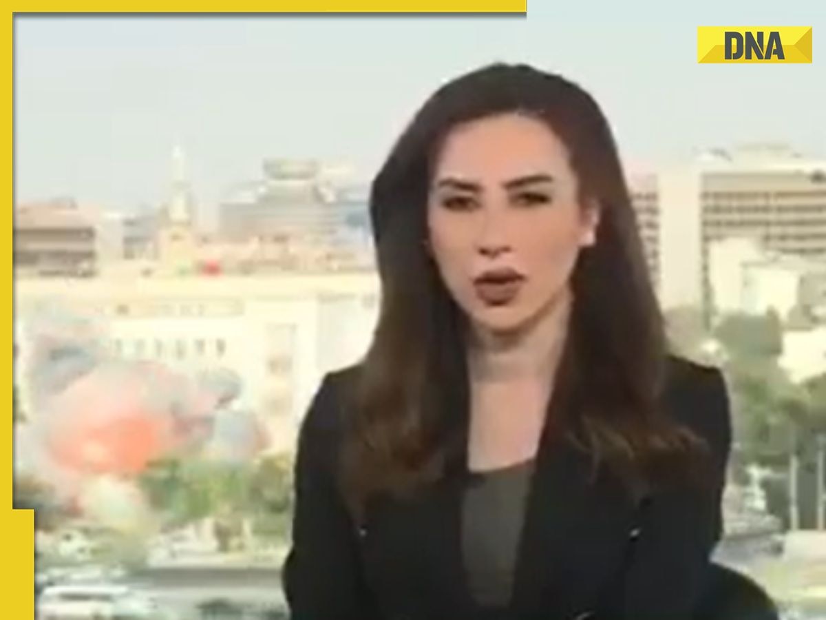 SHOCKING! Anchor runs mid-telecast after Israel launches bomb attack on Syrian State TV, watch viral video