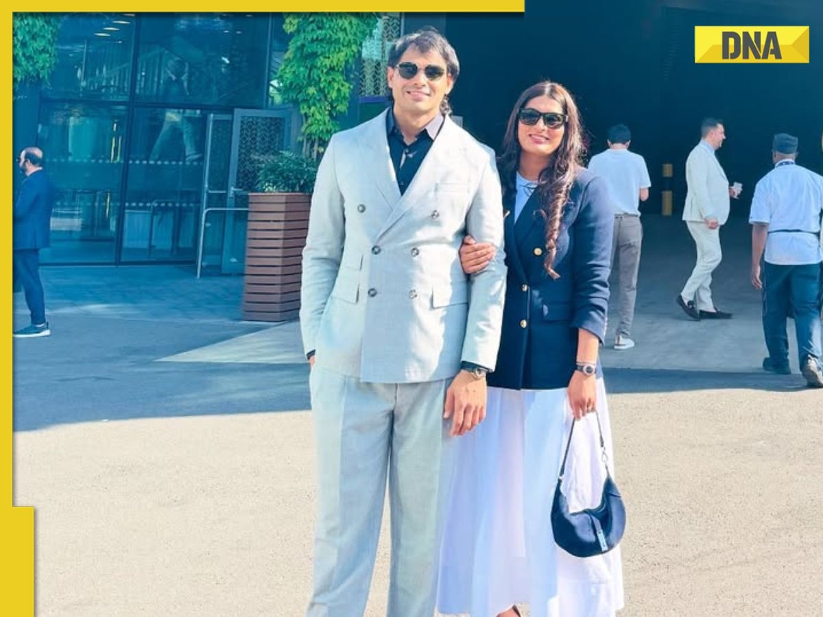 Newlyweds Neeraj Chopra, Himani Mor steal the show at Wimbledon final, fans gush over viral pics
