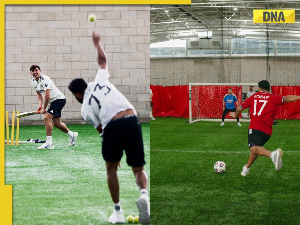 Cricket meets Football: Mohammed Siraj bowls to Maguire, Rishabh Pant tests kicking skills as Team India bonds with Man United stars in Manchester
