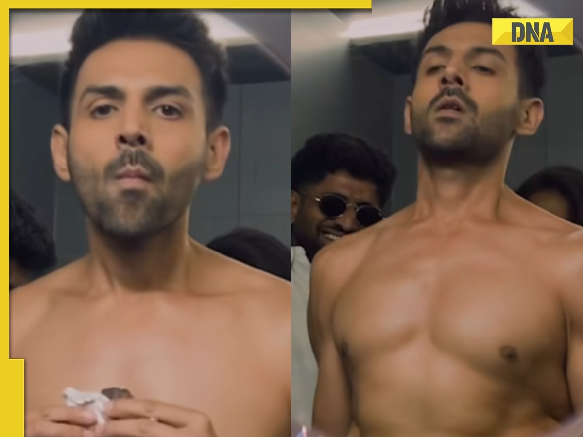 Watch: Kartik Aaryan recreates Coldplay kiss cam viral video with hilarious twist, almost gets fired after cheating on...