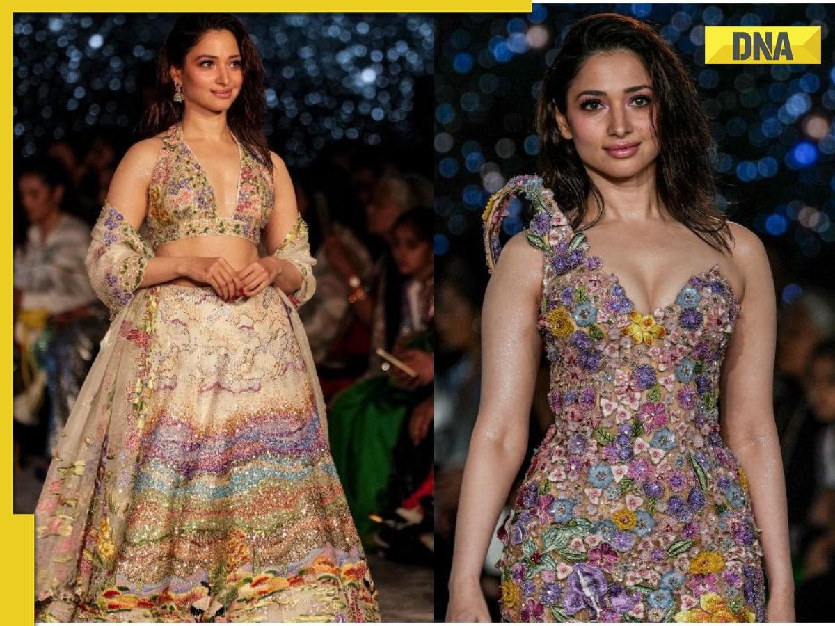 Tamannaah Bhatia stuns in two dreamy looks for Rahul Mishra at ICW 2025, see pics