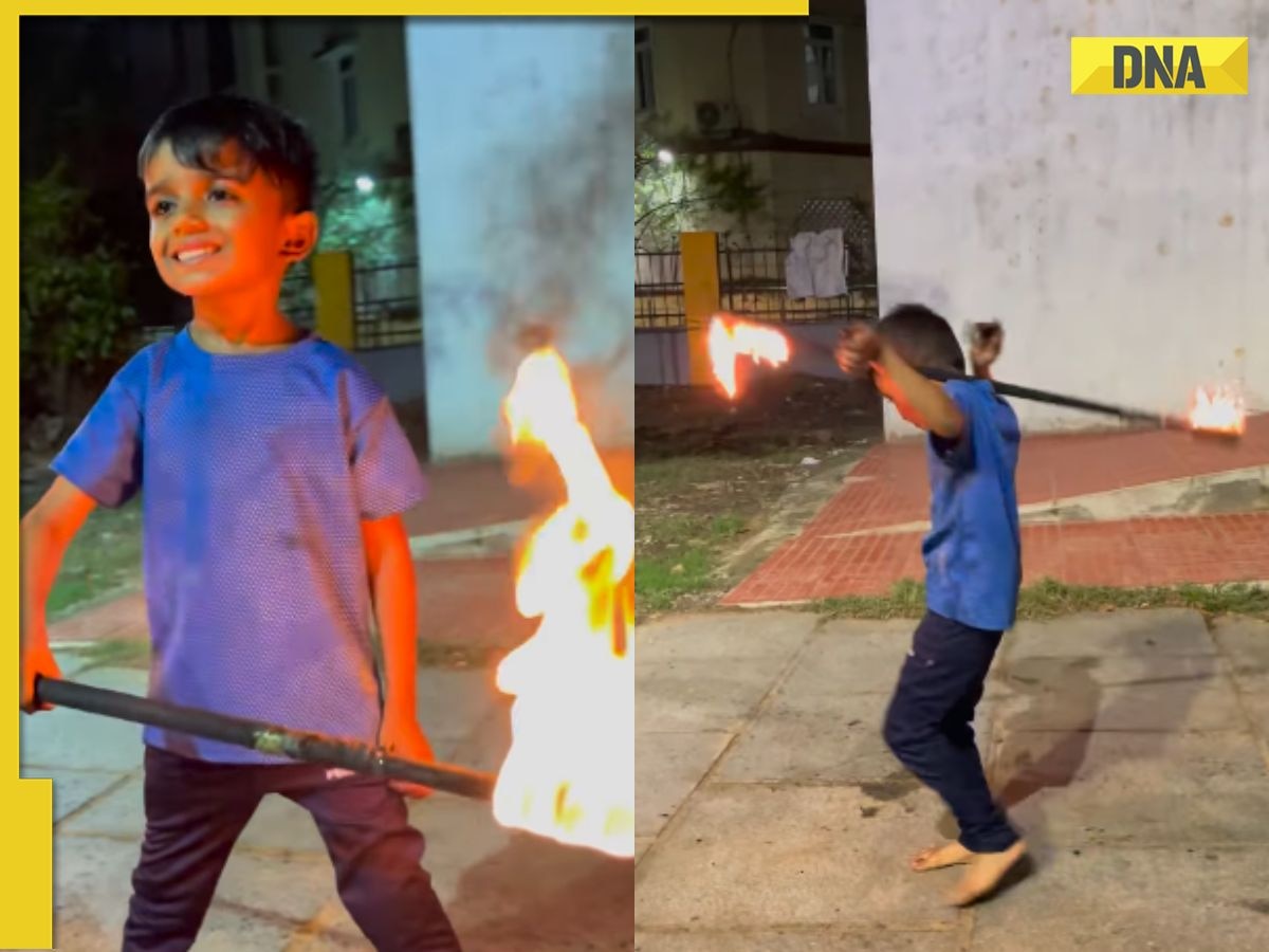 This 8-year-old boy 'plays with fire', leaving internet stunned with his Silambam performance, netizens says, 'goosebumps..'; watch viral video