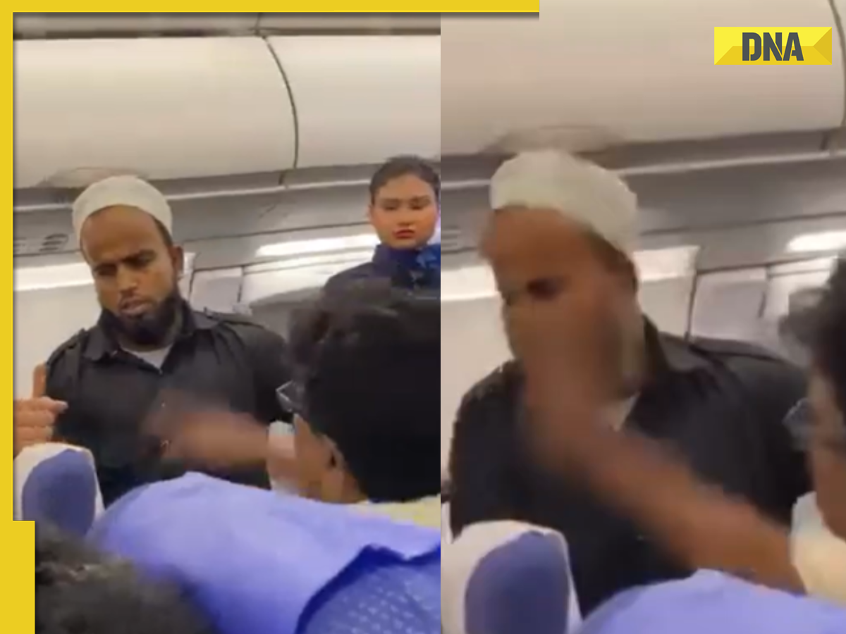 IndiGo slap viral video Passenger slaps man suffering from panic attacks on IndiGo flight in viral video, netizens left in shock, says, 'people buy..', watch