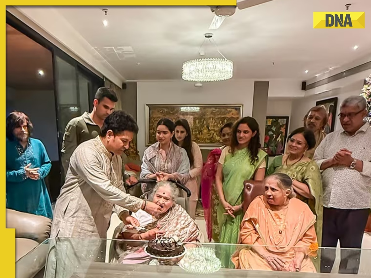 general Sachin Tendulkar celebrates his mother's birthday with Arjun and Sara, soon-to-be 'bahu' Saaniya Chandhok makes special appearance, photo goes viral