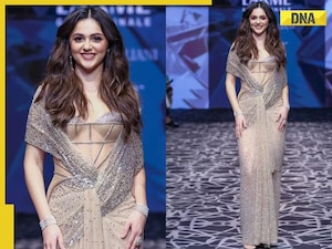 Aneet Padda stuns as showstopper for Tarun Tahiliani’s Bejewelled Collection at Lakmé Fashion Week 2025; See pics