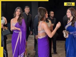 Viral video: Suhana Khan bumps into Madhuri Dixit, Shah Rukh Khan's daughter asks actress to..., impresses netizens: 'Sanskar umar se bade hai'