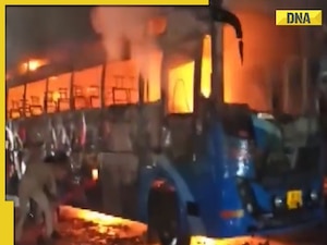 After Jaisalmer tragedy, another private bus catches fire in Bulandshahr; no casualties