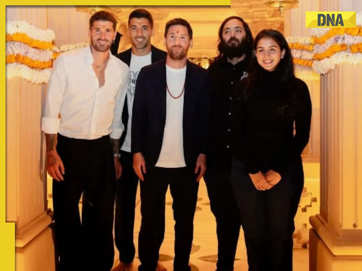 Anant Ambani and Radhika Merchant twin in black, meet with Lionel Messi in Jamnagar, SEE pic
