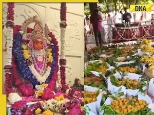 Hanuman Chalisa recited 1.25 crore times by devotees on Hanuman Jayanti at Rawatpura Devasthanam, Shri Hanuman Tekri Temple in MP, WATCH Video