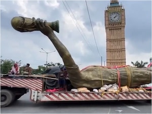 Giant Lionel Messi statue taken down in West Bengal amid safety fears | WATCH