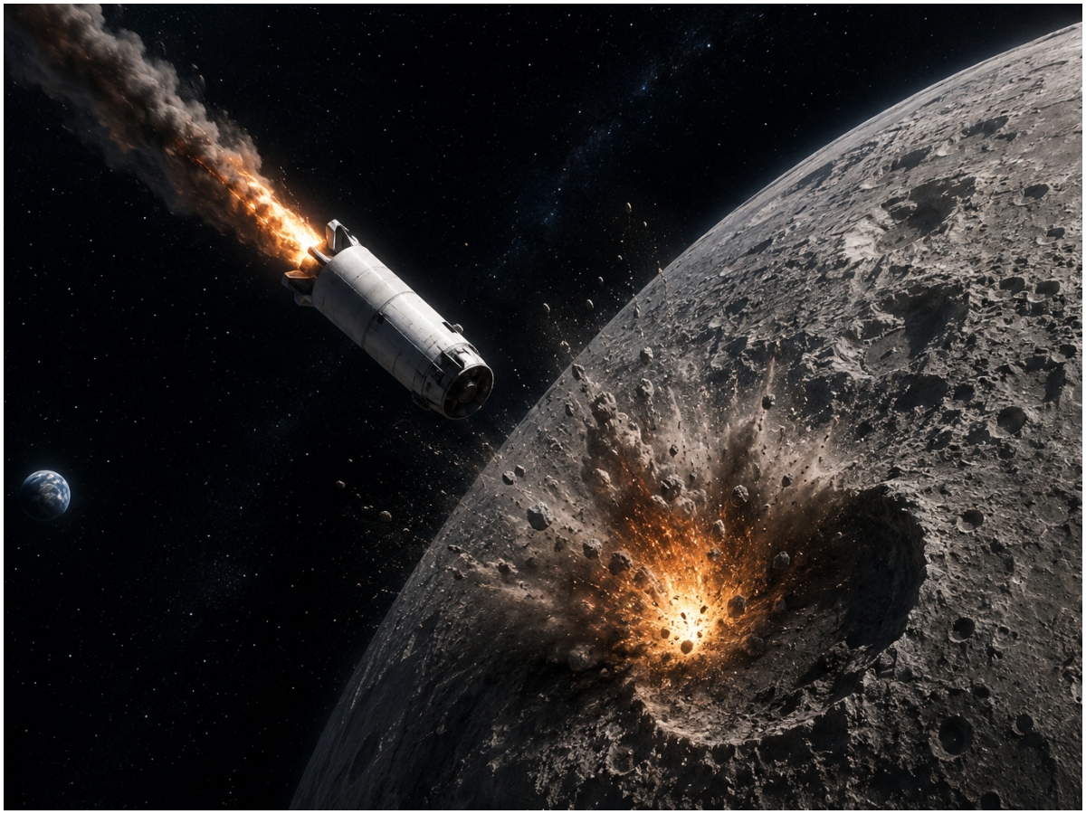 Did a part of SpaceX's Falcon 9 rocket crash into the Moon at 8,690 km/h?
