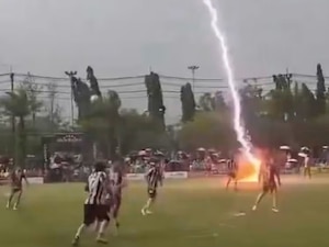 Thai footballer tragically dies after being struck by lightning during match in Thailand
