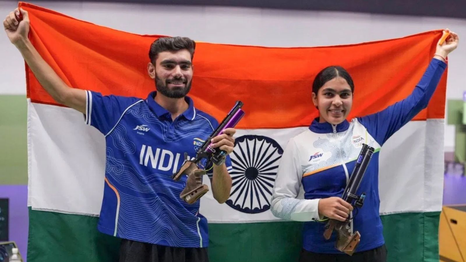 Asian Games 2026: India's Suruchi-Kamaljeet star in 10m air pistol mixed team to win gold