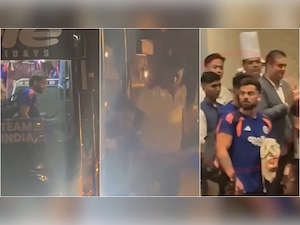 Rohit Sharma slips badly while getting off team bus, viral video sparks concern