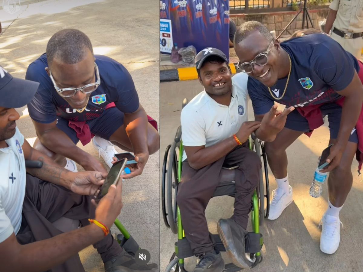 Watch: West Indies coach Darren Sammy wins hearts with gesture towards differently-abled fan