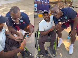 Watch: West Indies coach Darren Sammy wins hearts with gesture towards differently-abled fan
