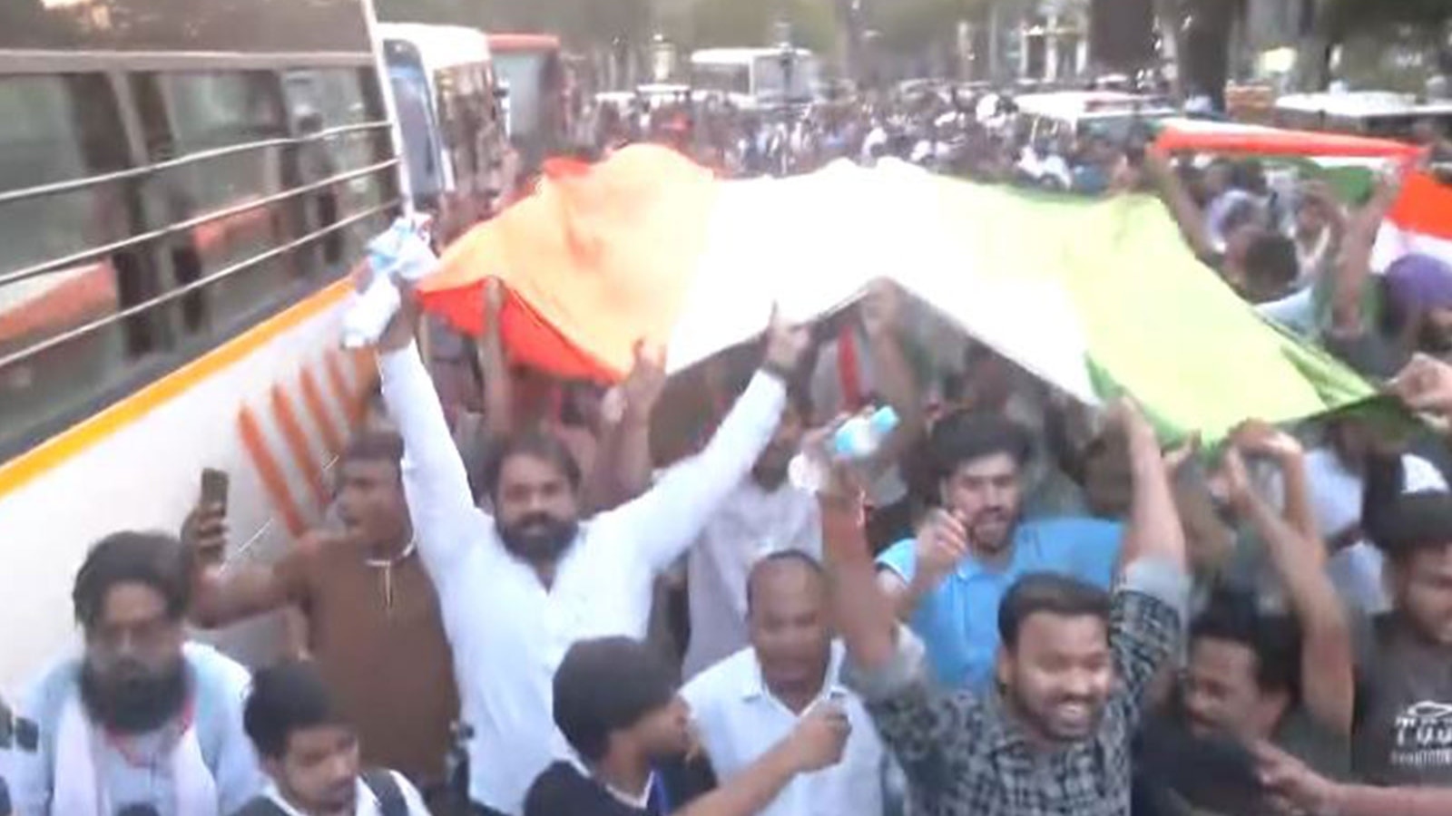 Protesters hold 'Tiranga rally' in Connaught Place hours after Abhijeet Dipke, Neha Bora detained