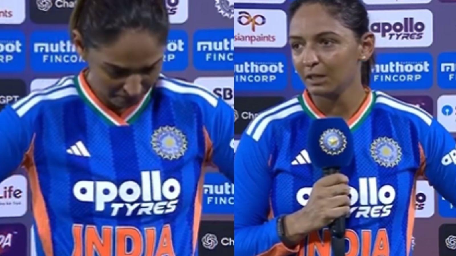 What is wrong with Indian women's cricket team? Harmanpreet breaks down, throws mic after scoring unbeaten 91! Watch video