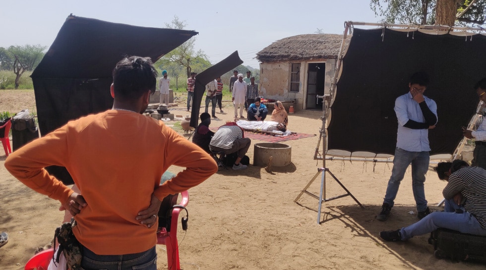 shooting scene from the set of Akahada Webseries