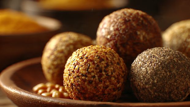 Gond and flax seed laddu is a winter superfood