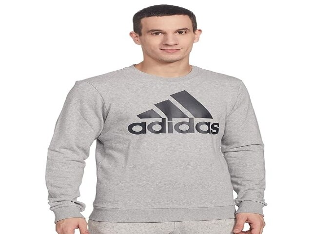 Adidas Men's Cotton Crew Neck Sweatshirt