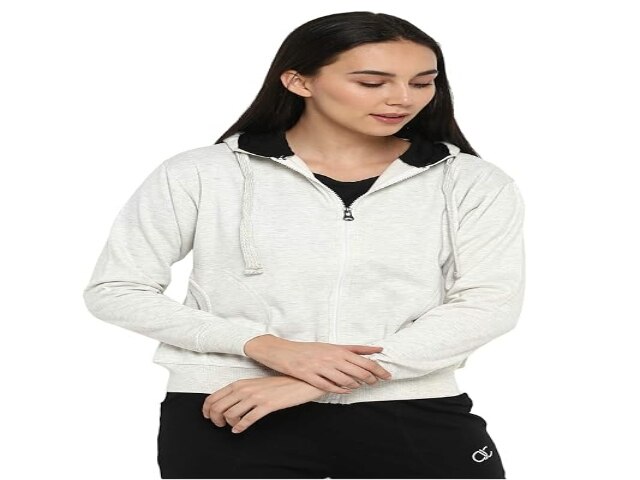 Alan Jones Clothing Women's Cotton Hooded Neck Sweatshirt