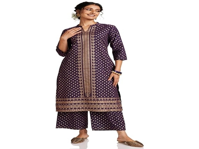 Amazon Brand - Myx Women's Festive Cotton Salwar Suit