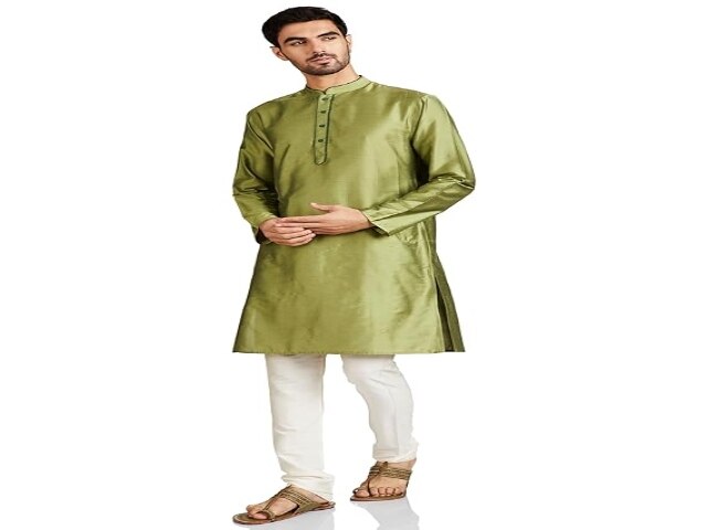 Amazon Brand - Symbol Men's Festive Long Kurta & Pyjama