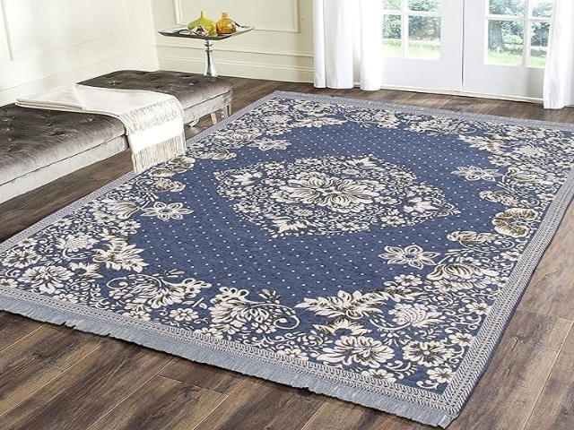 Braids Zesture Floral Design Brown Multipurpose Carpet