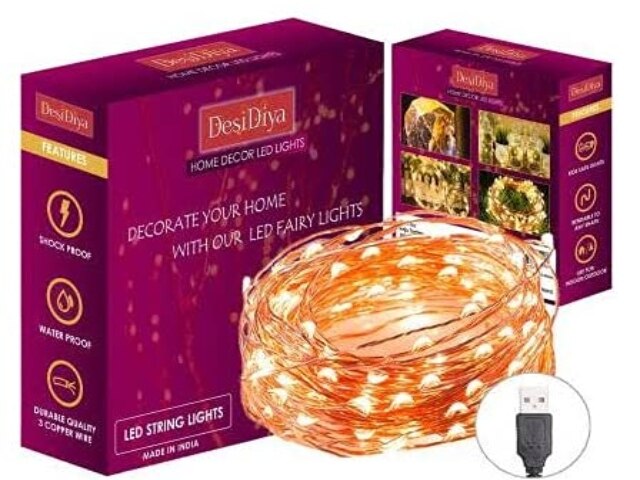 Desidiya Copper 100 led Fairy String Lights