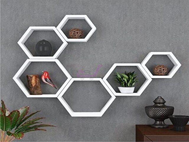 Dream Arts Shoppee Hexagon Shape Wall Shelves