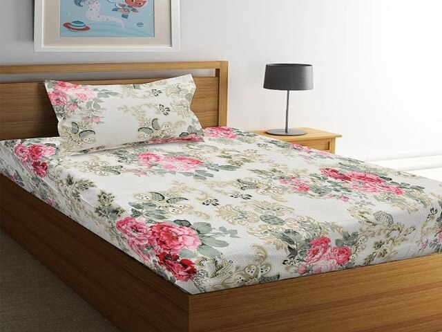 HUESLAND by Ahmedabad Cotton Single Bedsheet