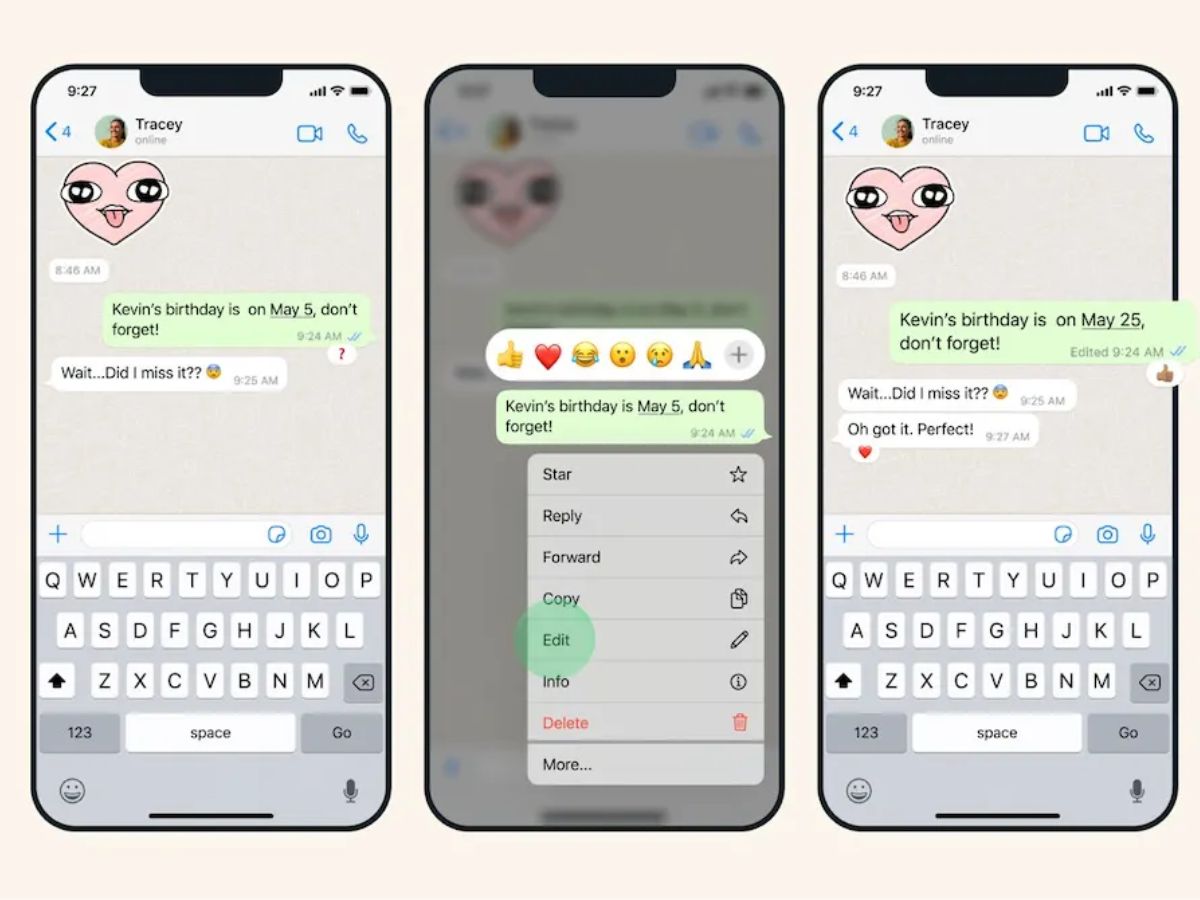 WhatsApp Edit Features