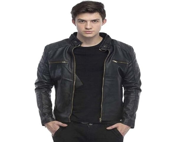 Leather Retail Men's Faux Leather Standard Length Jacket