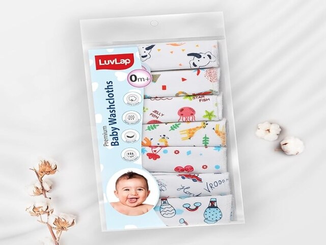 LuvLap Hosiery Cotton Cloth Premium Baby Washcloth