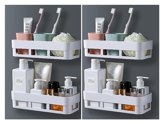 Morivahomes Multipurpose Wall Mount Bathroom Shelf